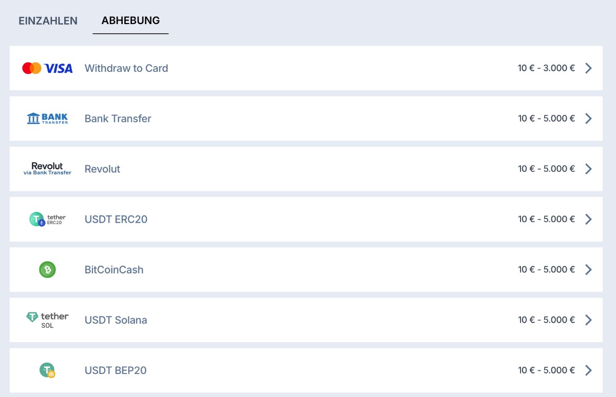 Auszahlung im Online Casino ohne LUGAS