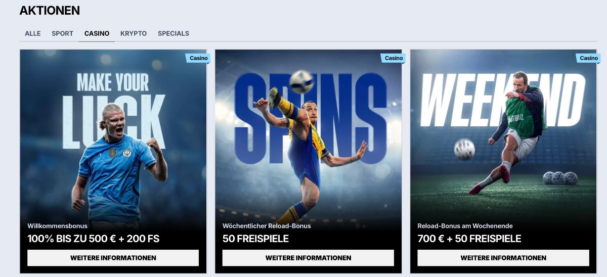 Casino ohne LUGAS Sperrdatei Aktionen